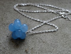 Náhrdelník - Tři kuličky larimaru