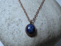 Náhrdelník - Tři kuličky larimaru