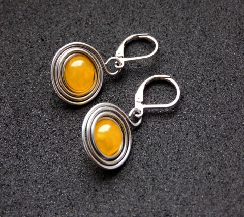 Naušnice jadeitové nerez jadeit naušnice pomerančový lehoučké 