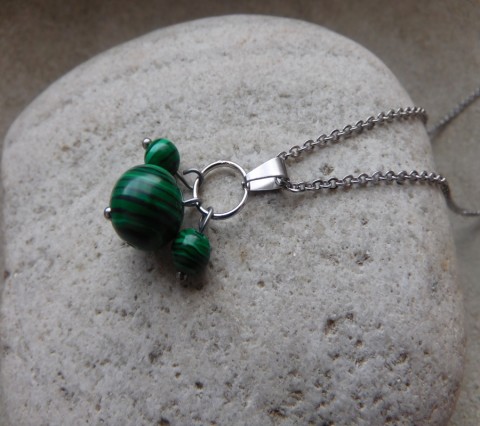 Přívěšek - malachitky korálky sklo přívěšek malachitky 