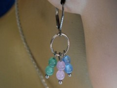 Náhrdelník - Tři kuličky larimaru