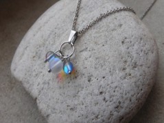 Náhrdelník - Tři kuličky larimaru