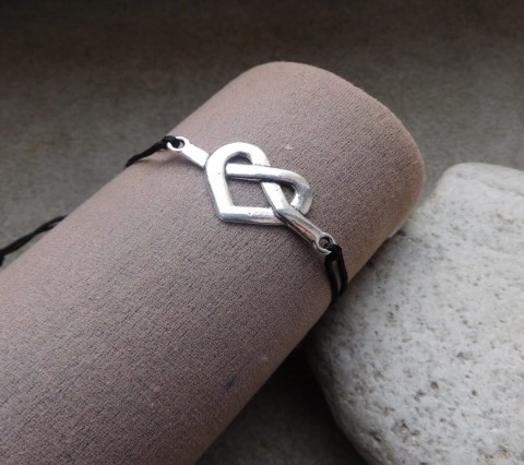 Náramek - pro zamilované náhrdelník šedá černé jednoduchost černábarvičky bílá perleť 