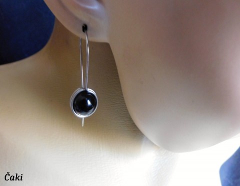 Naušnice - TMA.... nerez onyx naušnice jinan lehoučké menší naušnce 