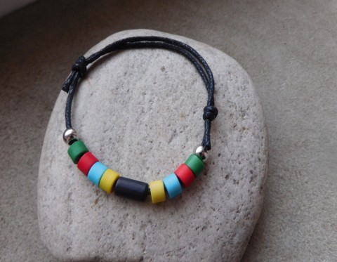 Náramek náhrdelník šedá černé jednoduchost černábarvičky bílá perleť 