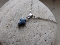 Náhrdelník - Tři kuličky larimaru