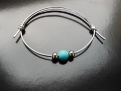 Náhrdelník - Tři kuličky larimaru