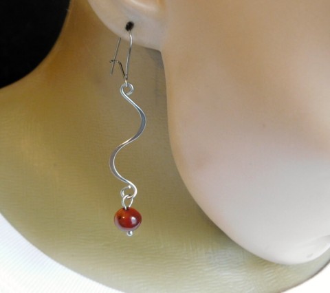 Naušnice - Lehké jako vánek korál nerez naušnice 