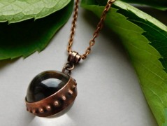 Náhrdelník - Tři kuličky larimaru