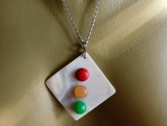 Náhrdelník - Tři kuličky larimaru