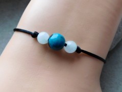 Náhrdelník - Tři kuličky larimaru