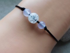 Náhrdelník - Tři kuličky larimaru