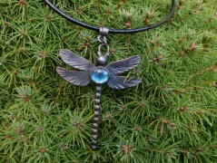 Náhrdelník - Tři kuličky larimaru