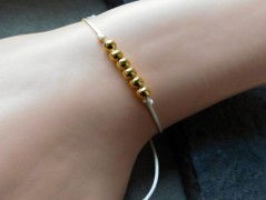 Náhrdelník - Tři kuličky larimaru