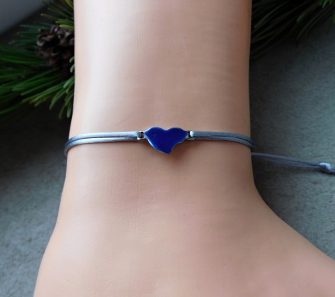 Náramek -- Modré nerezové srdíčko náramek modrá nerez nerezový 