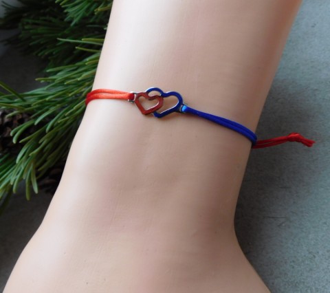 Náramek - Srdce nerezové  ONA + ON červená náramek nerez nerezový mdrá 