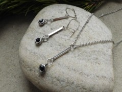 Náhrdelník - Tři kuličky larimaru