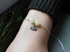 Náhrdelník - Tři kuličky larimaru