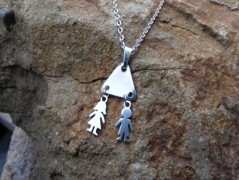 Náhrdelník - Tři kuličky larimaru