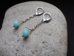 Náhrdelník - Tři kuličky larimaru