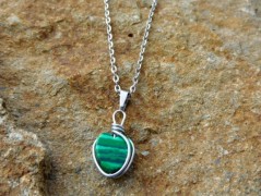 Náhrdelník - Tři kuličky larimaru