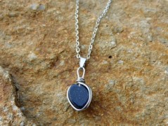 Náhrdelník - Tři kuličky larimaru