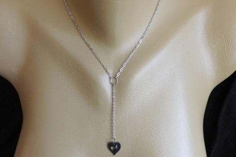 Náhrdelník - srdíčko s písmenem A náhrdelník srdce nerez písmeno a 