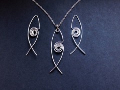 Náhrdelník - Tři kuličky larimaru