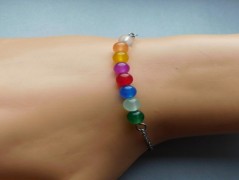 Náhrdelník - Tři kuličky larimaru