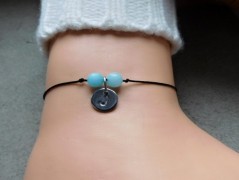 Náhrdelník - Tři kuličky larimaru