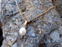 Náhrdelník - Tři kuličky larimaru