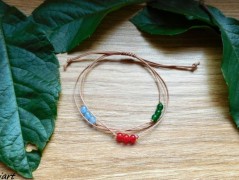 Náhrdelník - Tři kuličky larimaru