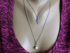 Náhrdelník - Tři kuličky larimaru