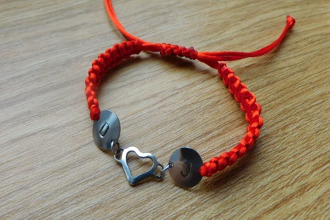 Náramek - písmenka se srdíčkem náramek želva nerez satén menu 