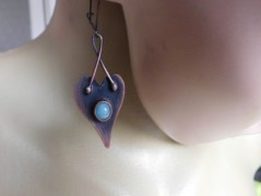 Náhrdelník - Tři kuličky larimaru