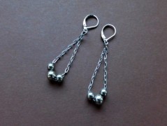 Náhrdelník - Tři kuličky larimaru