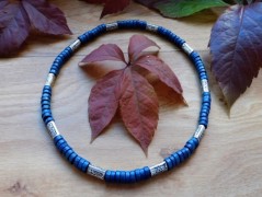 Náhrdelník - Tři kuličky larimaru