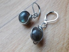 Náhrdelník - Tři kuličky larimaru