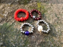 Náhrdelník - Tři kuličky larimaru