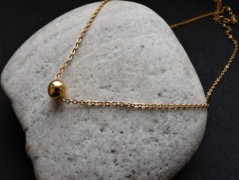 Náhrdelník - Tři kuličky larimaru