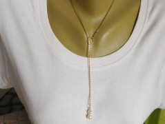 Náhrdelník - Tři kuličky larimaru