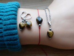 Náhrdelník - Tři kuličky larimaru