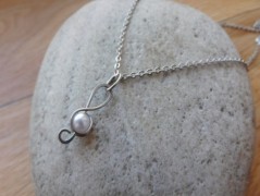 Náhrdelník - Tři kuličky larimaru