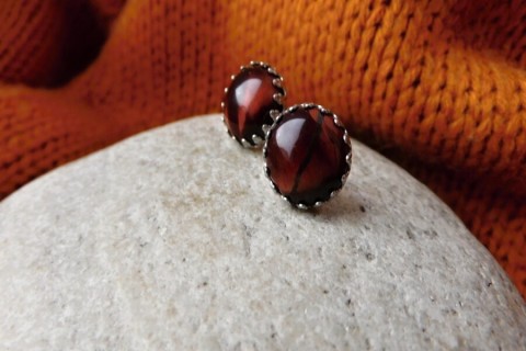 Naušnice - nerez-kameny nerez polodrahokamy naušnice 