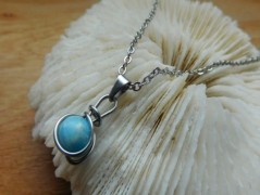 Náhrdelník - Tři kuličky larimaru