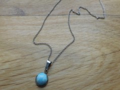 Náhrdelník - Tři kuličky larimaru