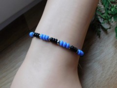 Náhrdelník - Tři kuličky larimaru