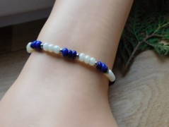 Náhrdelník - Tři kuličky larimaru