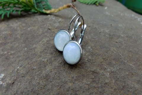 Naušnice z nerezu -měsíčního kamene náramek nerez měsíční kámen 