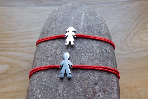 Náramek - moje děti, nerez červená náramek nerez postavičky 